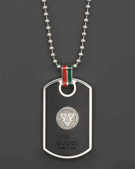 gucci dog tag necklace men|gucci dog tag necklace men's.